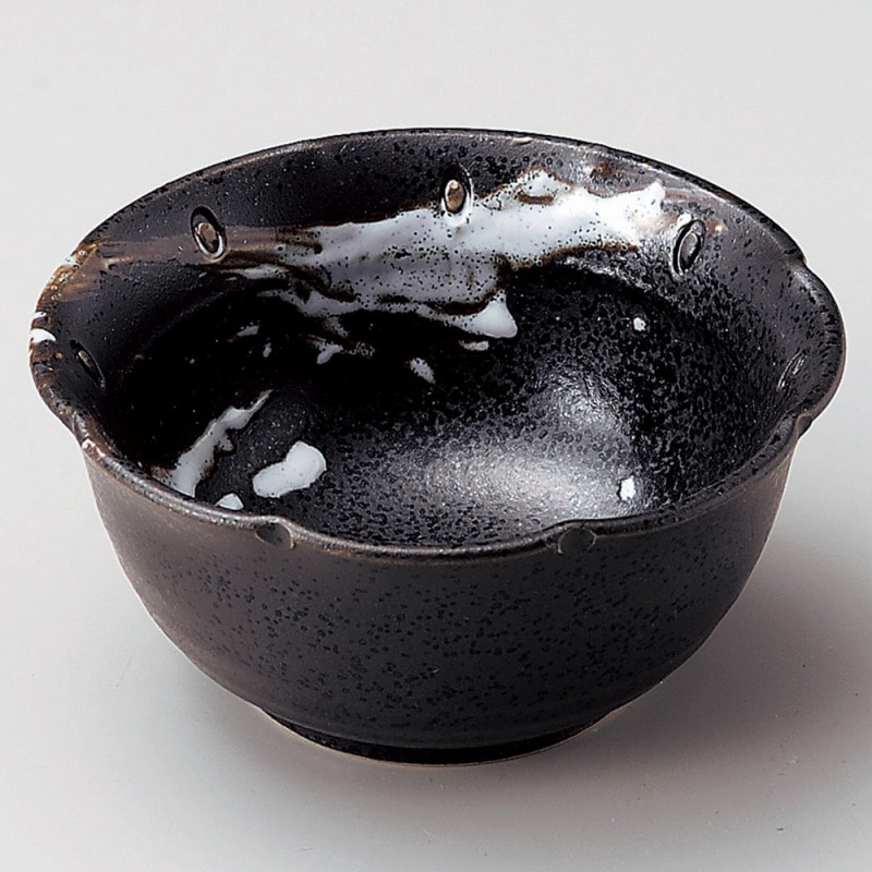 金正陶器 黒結晶筆散し３.６小鉢 1個（ご注文単位1個）【直送品】
