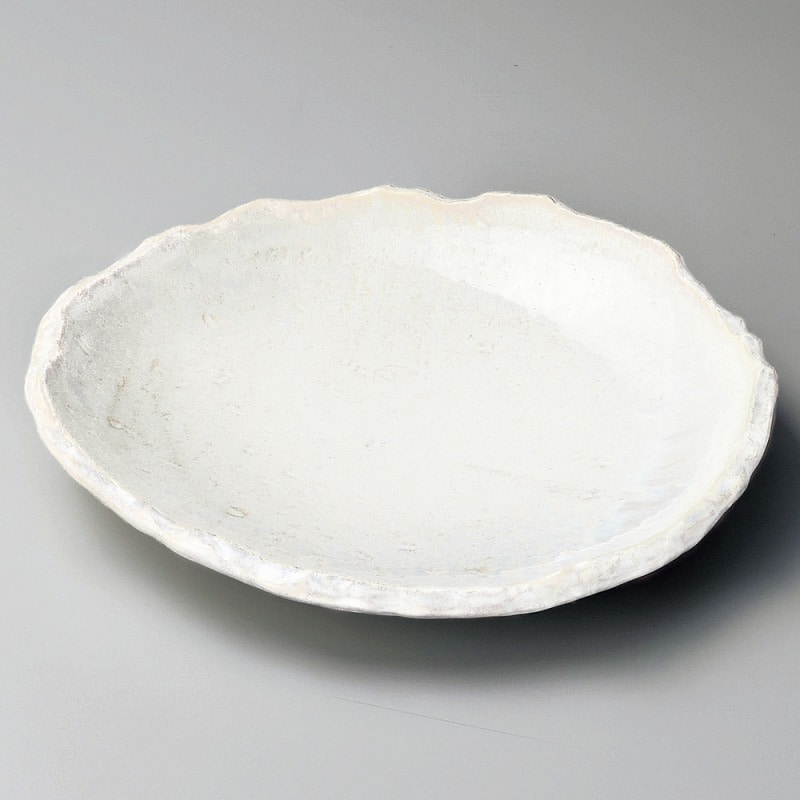 金正陶器 うのふ白釉たたき大皿 1個（ご注文単位1個）【直送品】