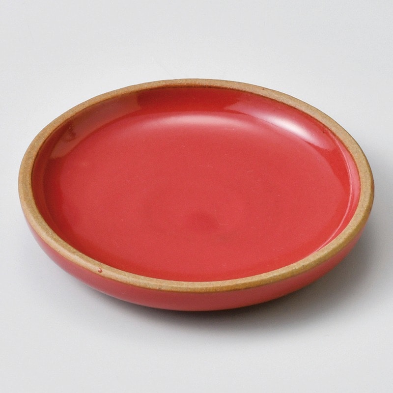 >【直送品】金正陶器 赤釉豆皿 1個（ご注文単位1個）