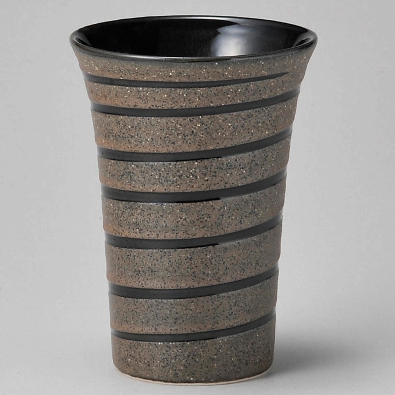 金正陶器 黒ウズ 反型フリーカップ 1個（ご注文単位1個）【直送品】