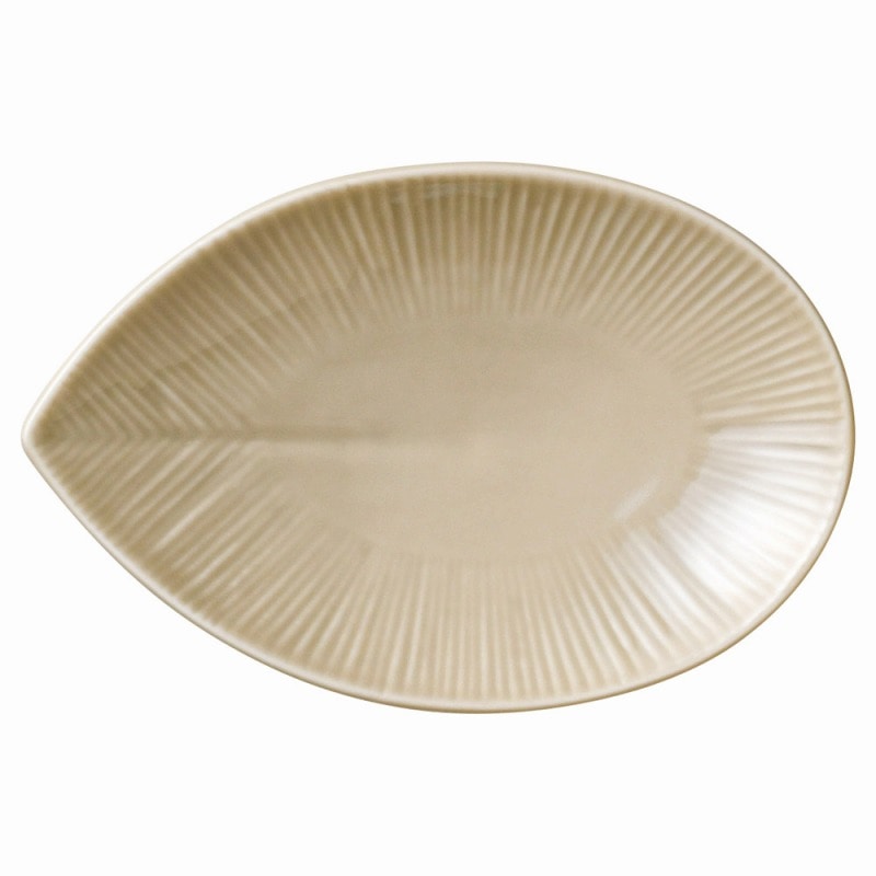 >【直送品】金正陶器 ナチュラルモアベージュ １４㎝長皿 小 1個（ご注文単位1個）