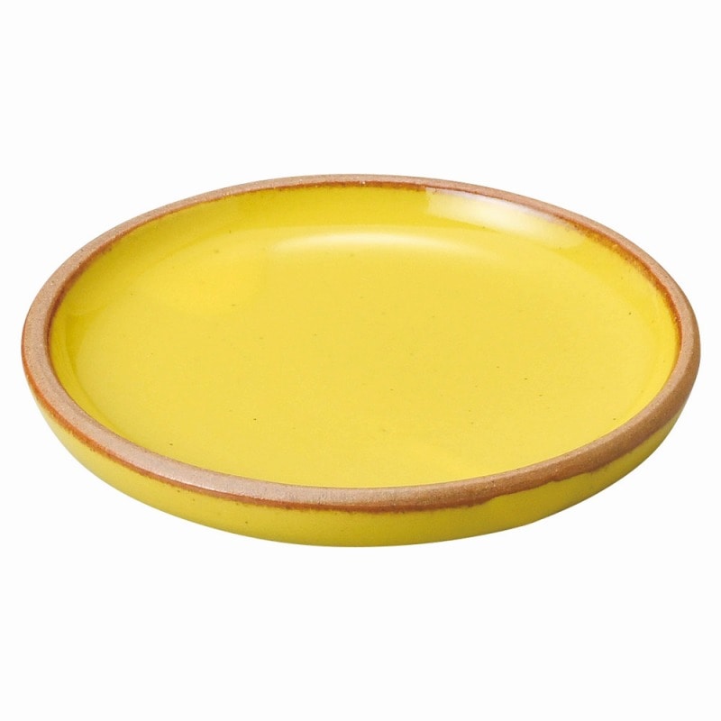 >【直送品】金正陶器 黄釉豆皿 1個（ご注文単位1個）