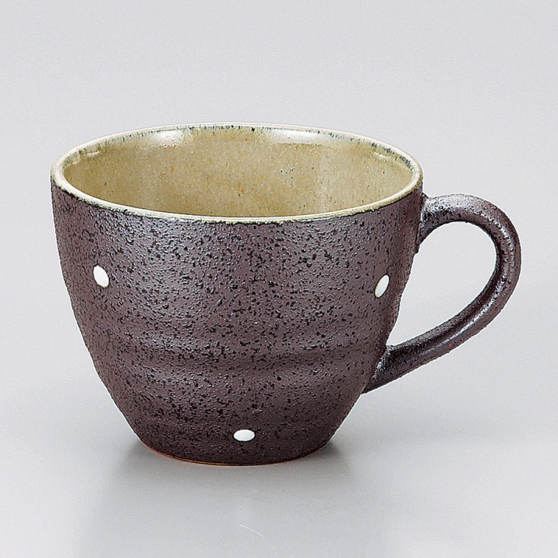 金正陶器 黒伊賀ドットマグカップ 1個（ご注文単位1個）【直送品】