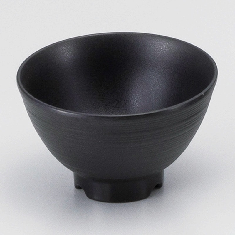 金正陶器 ［Ｍ］メラミンいぶし釉碗 小 黒［洗］ 1個（ご注文単位1個）【直送品】