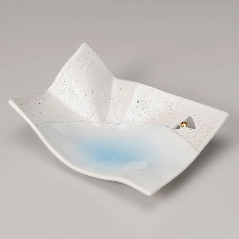 金正陶器 ブルー折り紙前菜皿 1個（ご注文単位1個）【直送品】