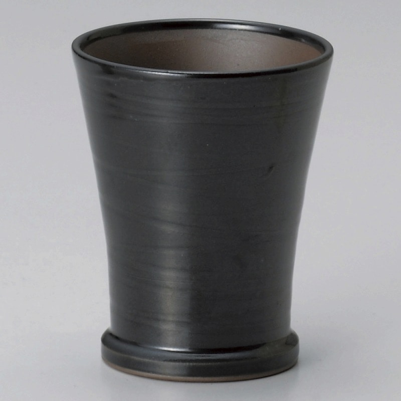 金正陶器 ビールカップ黒 1個（ご注文単位1個）【直送品】