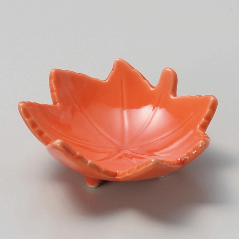 金正陶器 オレンジ楓型珍味 1個（ご注文単位1個）【直送品】