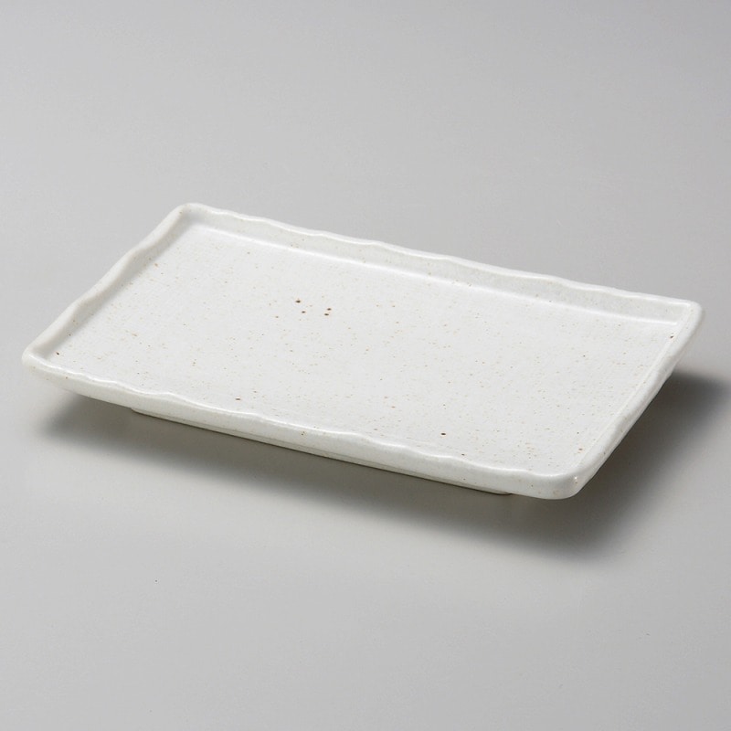 >【直送品】金正陶器 白釉格子２１㎝焼物皿 1個（ご注文単位1個）