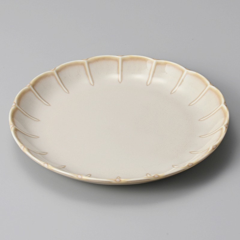 >【直送品】金正陶器 フィオレクリーム花型１６.５㎝皿 1個（ご注文単位1個）