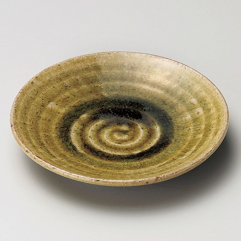 金正陶器 灰釉古代丸４.５皿 1個（ご注文単位1個）【直送品】