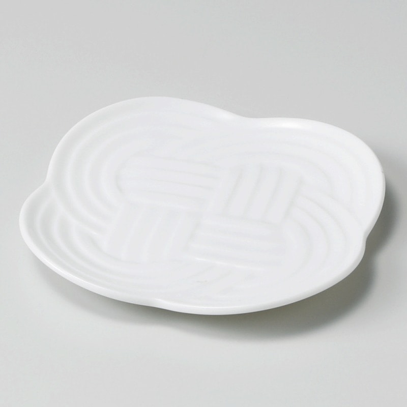 金正陶器 白磁結小皿 1個（ご注文単位1個）【直送品】