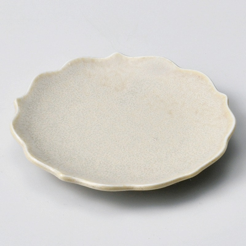 金正陶器 ホワイトチタンマット桔梗プレートＳ 1個（ご注文単位1個）【直送品】