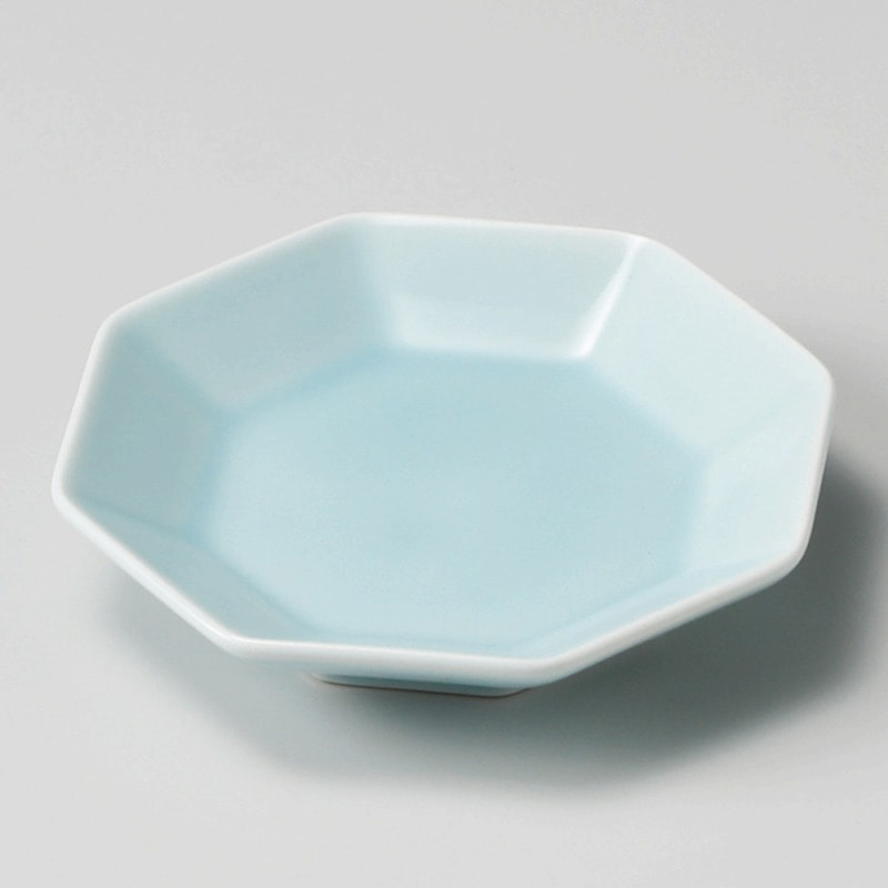 【直送品】金正陶器 ブルー八角小皿 1個（ご注文単位1個）