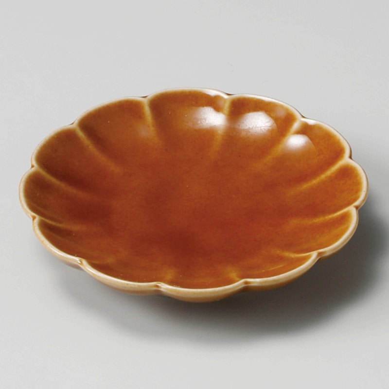 金正陶器 ブラウン丸リンカ小皿 1個（ご注文単位1個）【直送品】