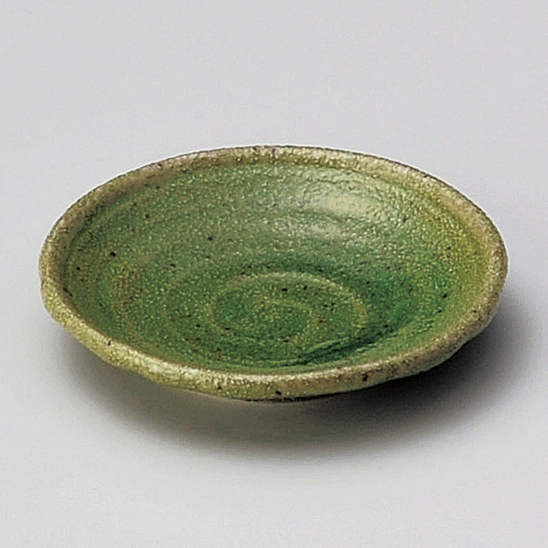 金正陶器 緑釉型入２.８皿 1個（ご注文単位1個）【直送品】