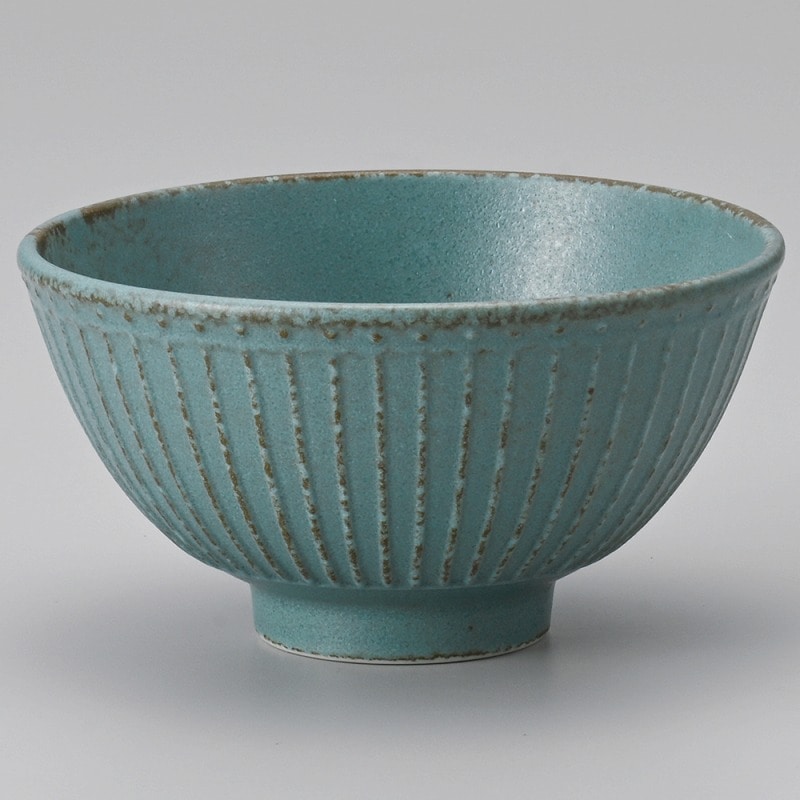 金正陶器 緑青彫十草飯碗 1個（ご注文単位1個）【直送品】