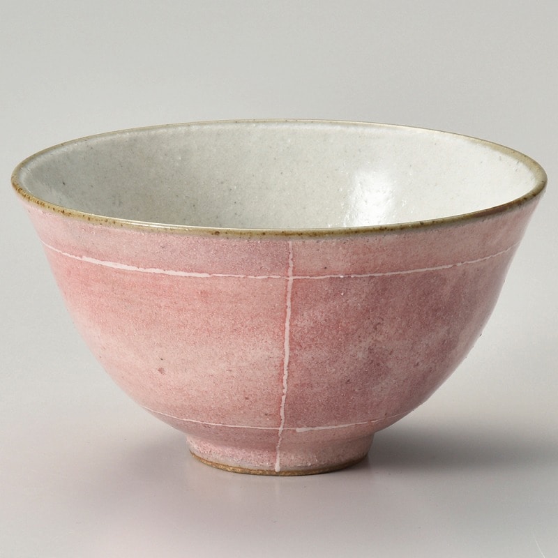 金正陶器 ピンク色十草ふわわ飯碗 1個（ご注文単位1個）【直送品】