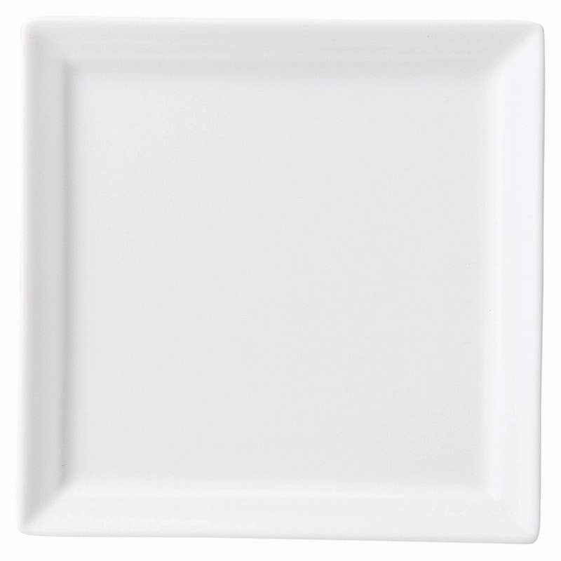 金正陶器 白磁オードブル１３㎝四角皿 1個（ご注文単位1個）【直送品】