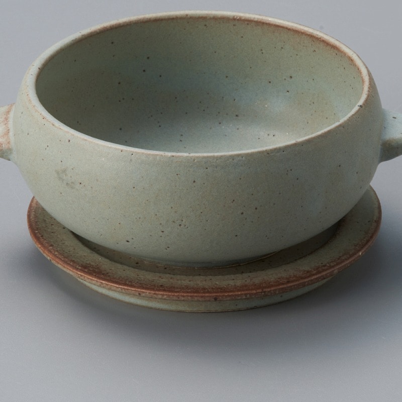 金正陶器 ＣＯＲＯＮグレー 丸リム皿 1個（ご注文単位1個）【直送品】