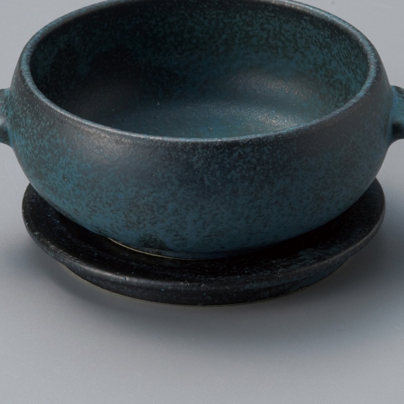 金正陶器 ＣＯＲＯＮネイビー 丸リム皿 1個（ご注文単位1個）【直送品】