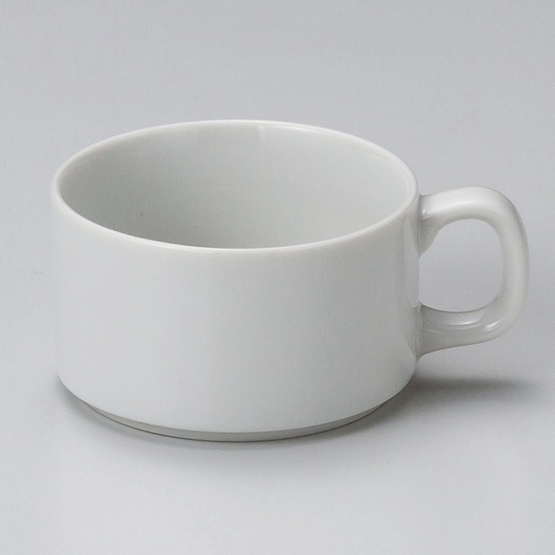>【直送品】金正陶器 白スタッキングスープカップ 1個（ご注文単位1個）