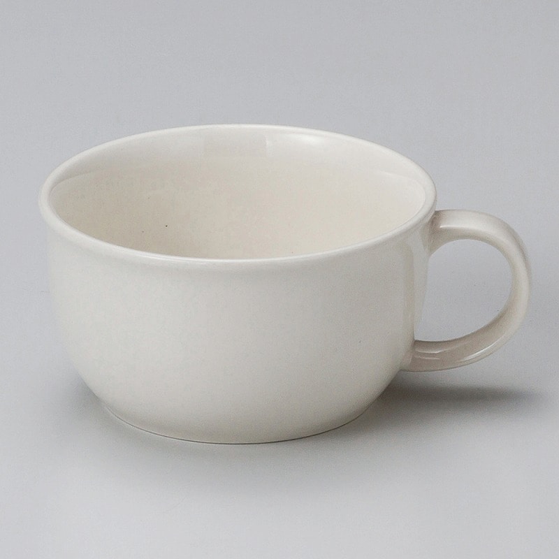金正陶器 白片手スープカップ 1個（ご注文単位1個）【直送品】