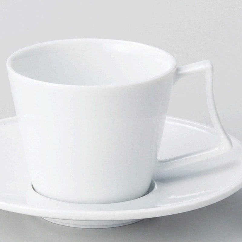 【直送品】金正陶器 白磁コラムコーヒーカップ 1個（ご注文単位1個）