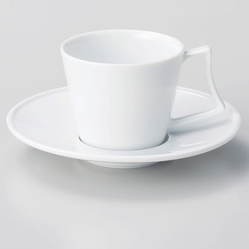 >【直送品】金正陶器 白磁コラムコーヒーソーサー 1個（ご注文単位1個）