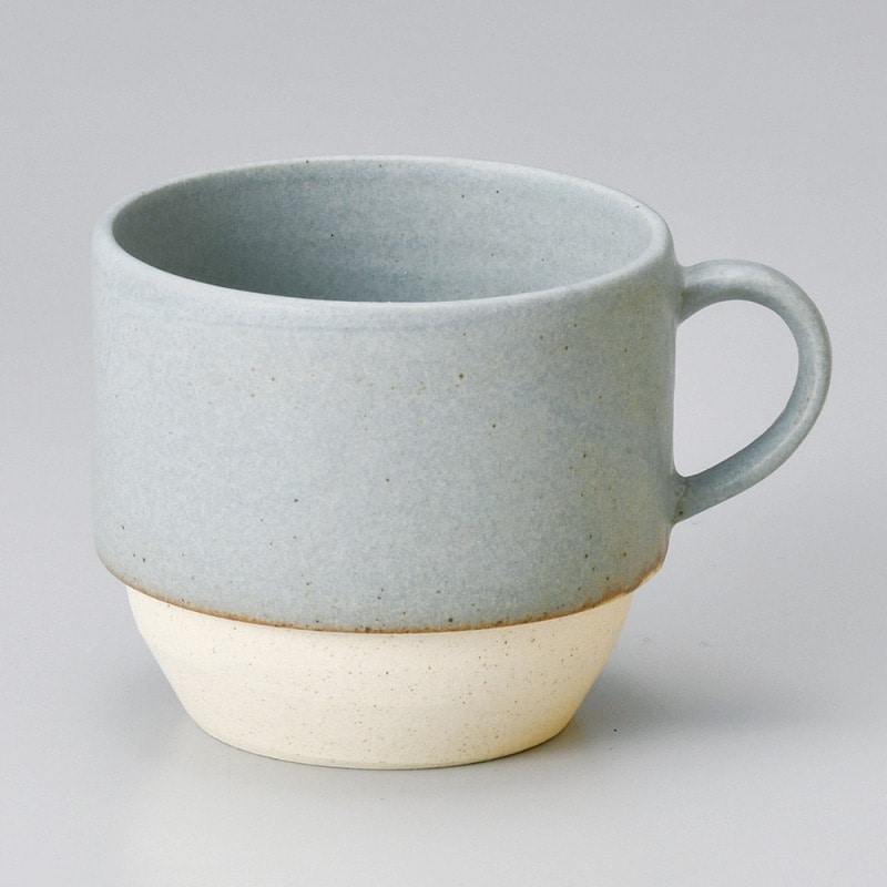 金正陶器 アイシングスタッキングカフェマグカップ グレー 1個（ご注文単位1個）【直送品】