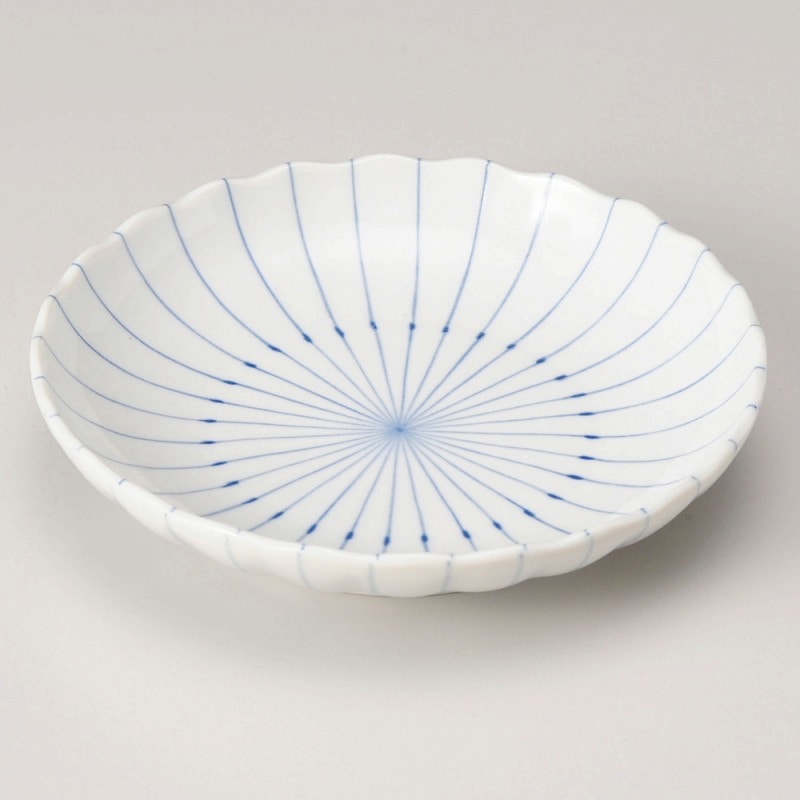 金正陶器 ピンストライプ菊型３.５皿 1個（ご注文単位1個）【直送品】