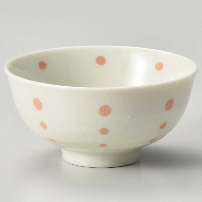 【直送品】金正陶器 水玉（ピンク）茶碗 1個（ご注文単位1個）