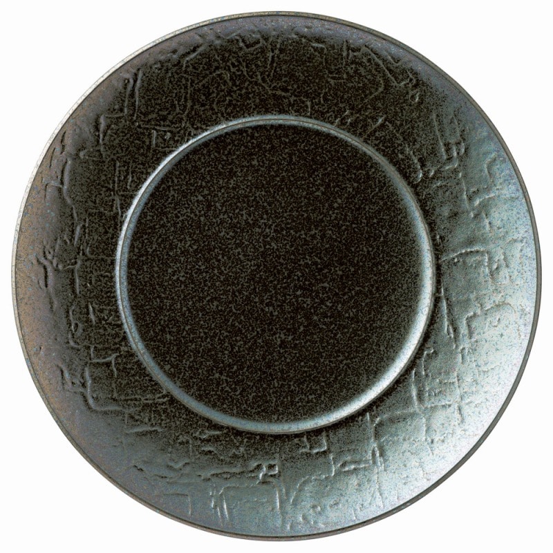 金正陶器 黒彩２８㎝プレート（バロック） 1個（ご注文単位1個）【直送品】