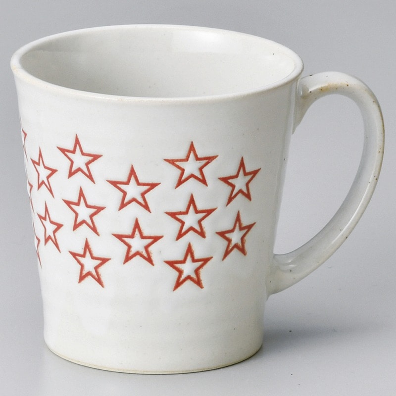 >【直送品】金正陶器 星レッドマグカップ 1個（ご注文単位1個）