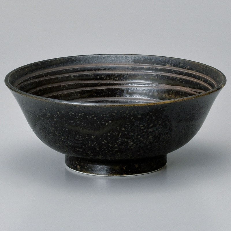 金正陶器 黒イラボらいん６.０めん鉢 1個（ご注文単位1個）【直送品】
