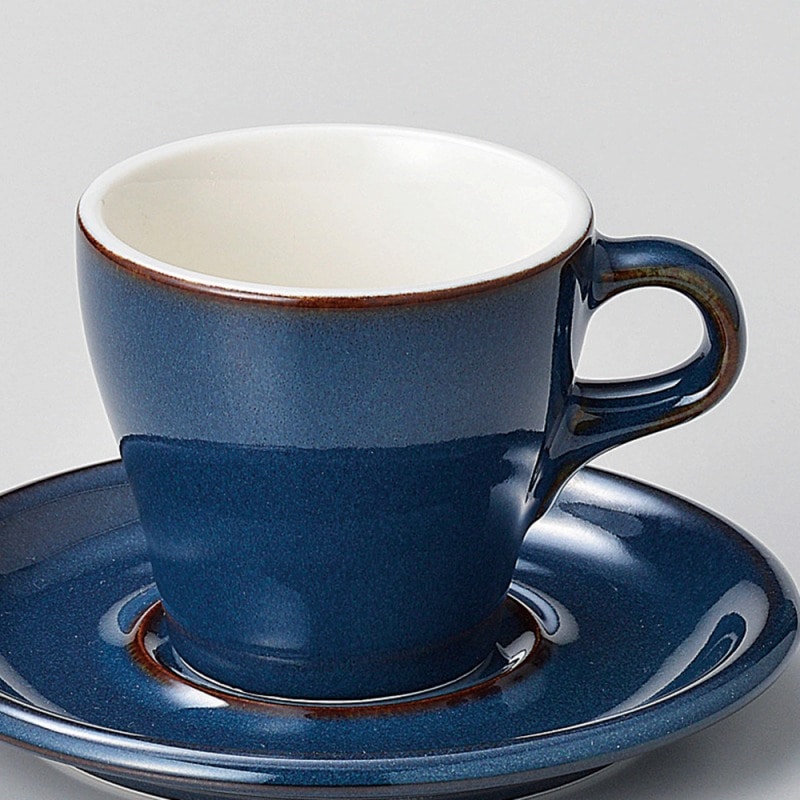 金正陶器 イラーレ ディープブルー ６オンス カプチーノカップ 1個（ご注文単位1個）【直送品】
