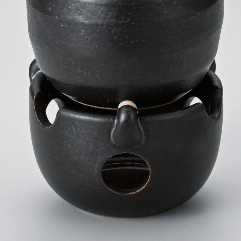 金正陶器 黒釉耐熱ミニコンロ 1個（ご注文単位1個）【直送品】