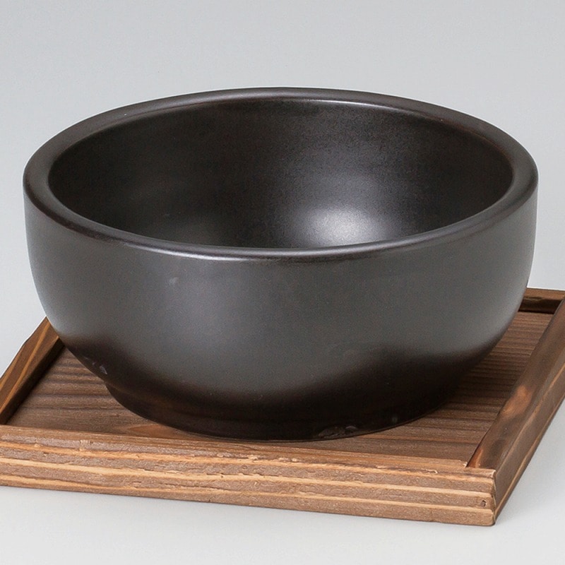 金正陶器 深型ビビンバ鍋（大）黒 1個（ご注文単位1個）【直送品】