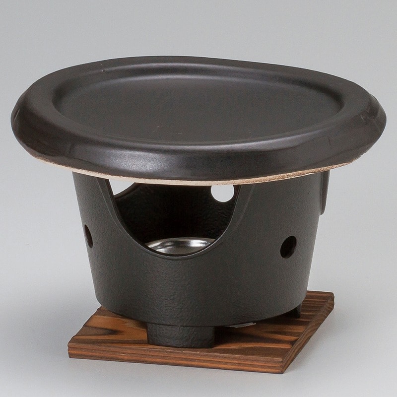 金正陶器 黒（手造り）ミニステーキ陶板 1個（ご注文単位1個）【直送品】