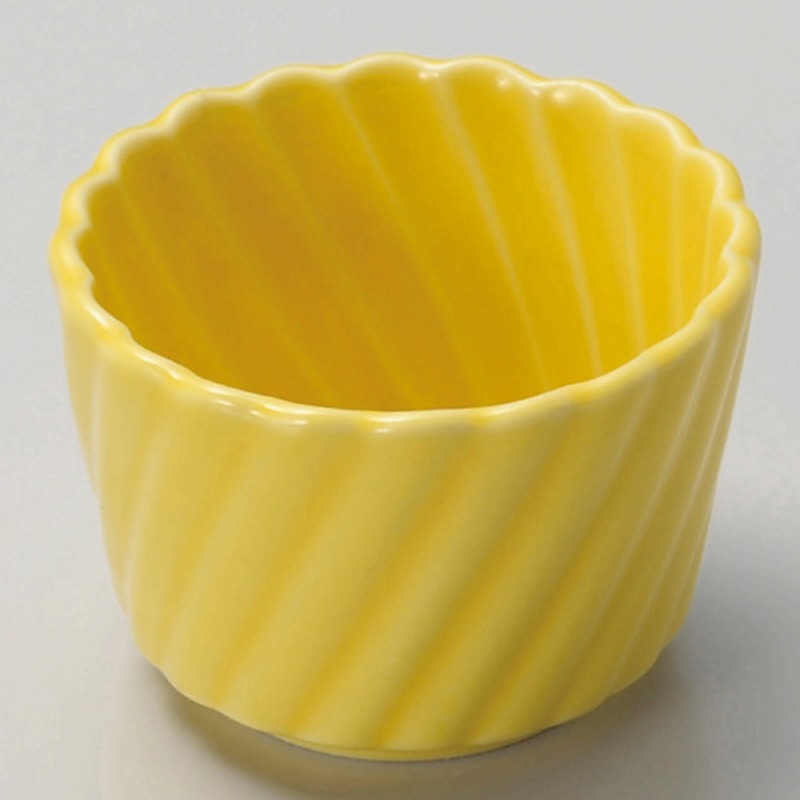 金正陶器 黄ネジリ菊型珍味 1個（ご注文単位1個）【直送品】