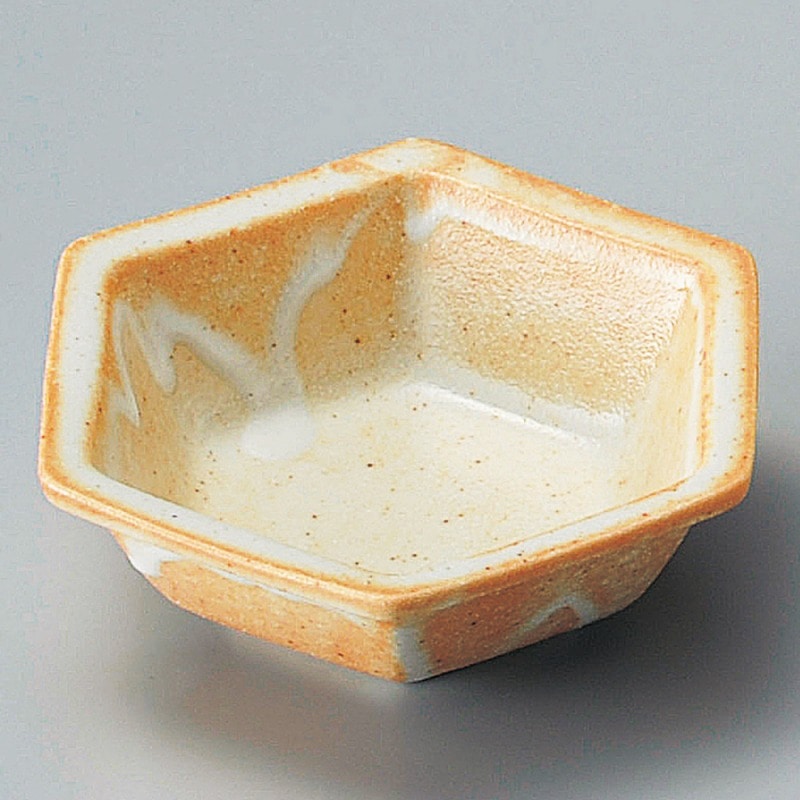 金正陶器 志野六角鉢 1個（ご注文単位1個）【直送品】