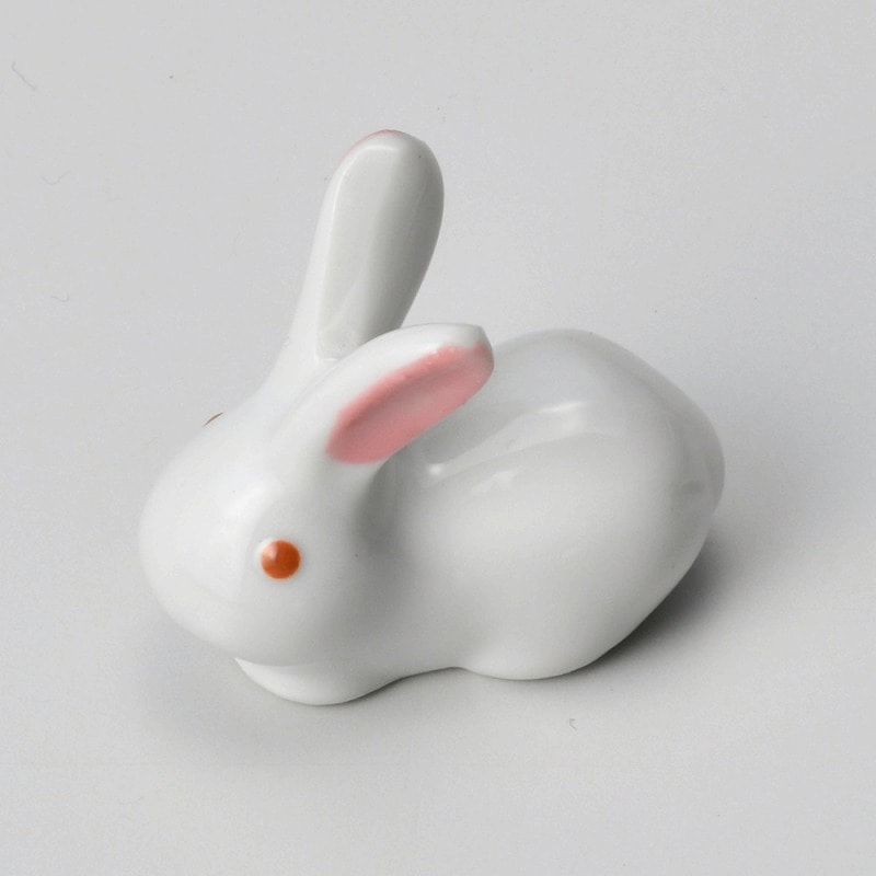 【直送品】金正陶器 ウサギ（ピンク）箸置 1個（ご注文単位1個）