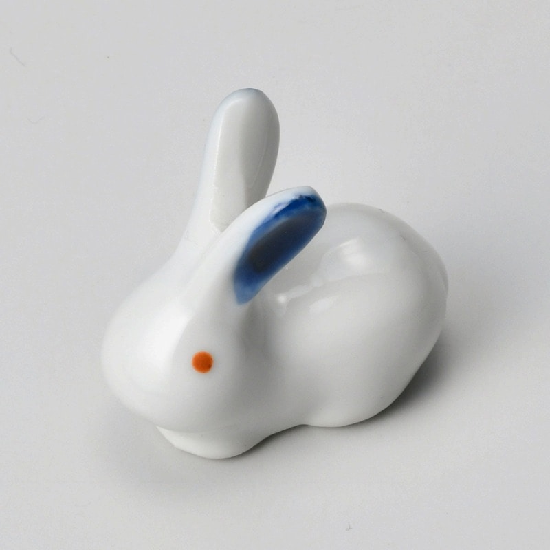 【直送品】金正陶器 ウサギ（紺）箸置 1個（ご注文単位1個）