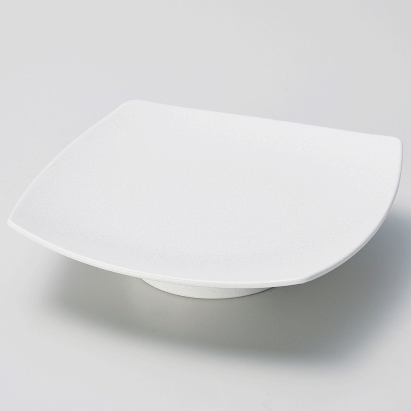金正陶器 白結晶高台角皿 1個（ご注文単位1個）【直送品】