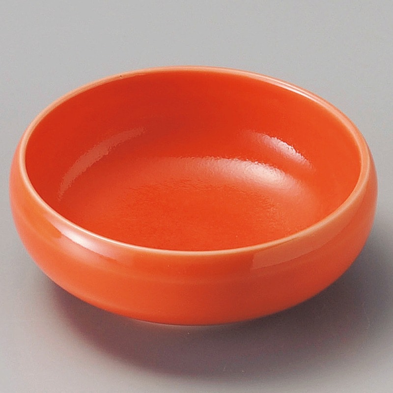>【直送品】金正陶器 オレンジ釉鉄鉢型小鉢 1個（ご注文単位1個）