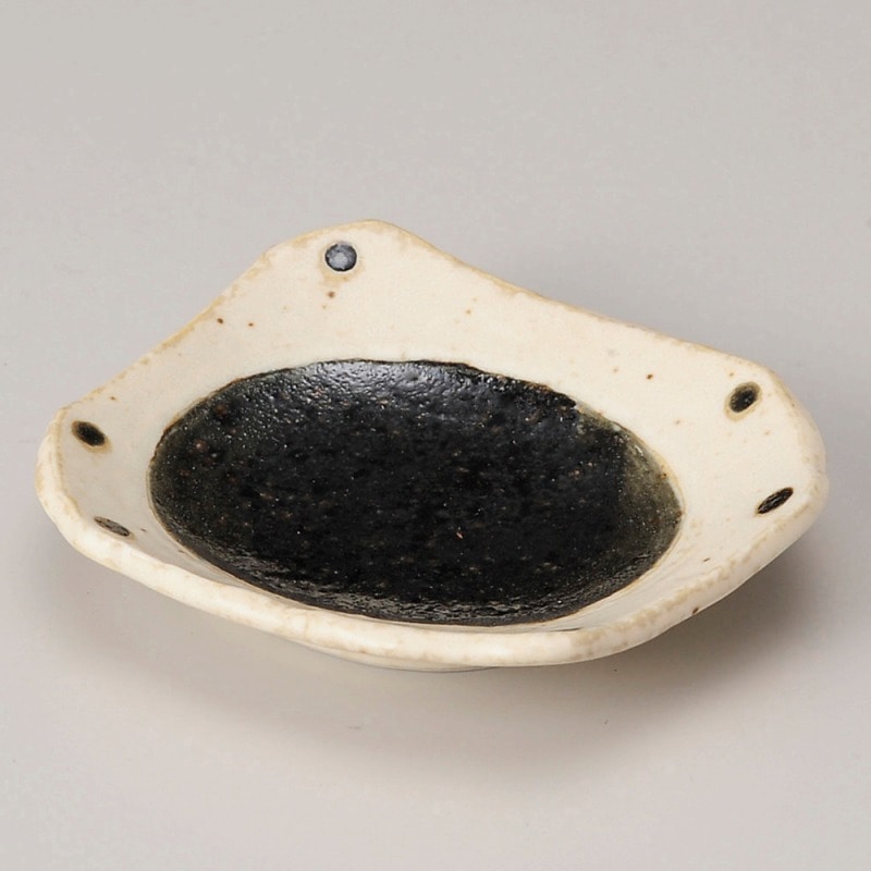金正陶器 和黒（わっこく） ちぎり小皿 1個（ご注文単位1個）【直送品】