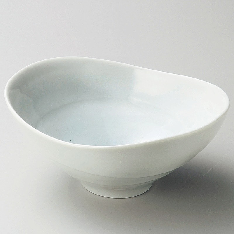 金正陶器 青白リップル６.５楕円鉢 1個（ご注文単位1個）【直送品】