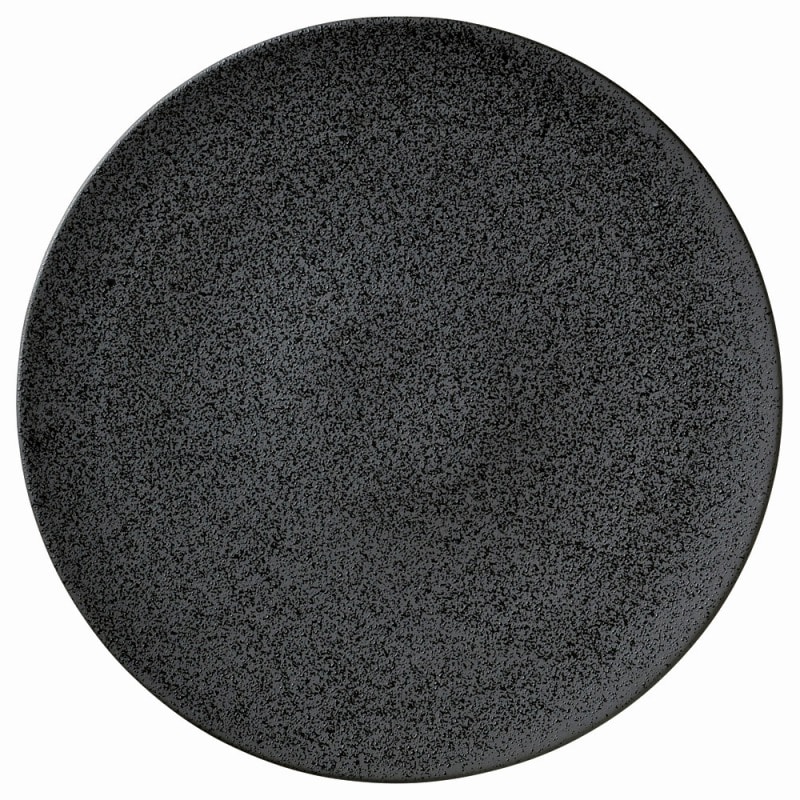 金正陶器 黒結晶２４㎝フラットプレート 1個（ご注文単位1個）【直送品】