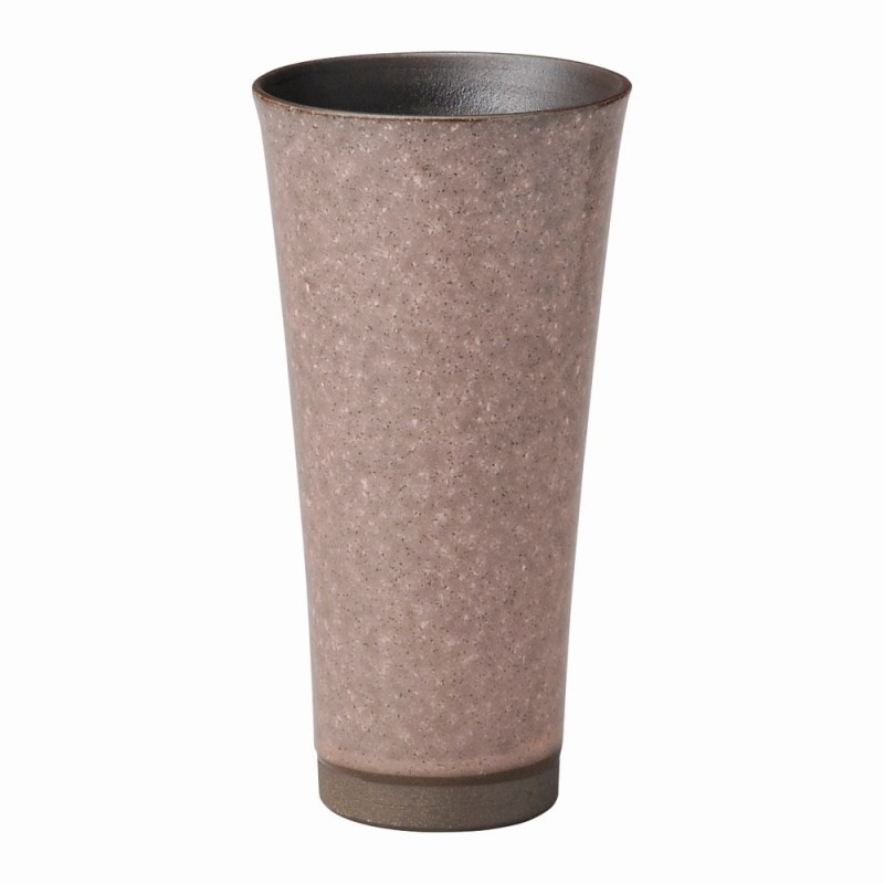 >【直送品】金正陶器 ピンクかいらぎロングビヤーカップ 1個（ご注文単位1個）