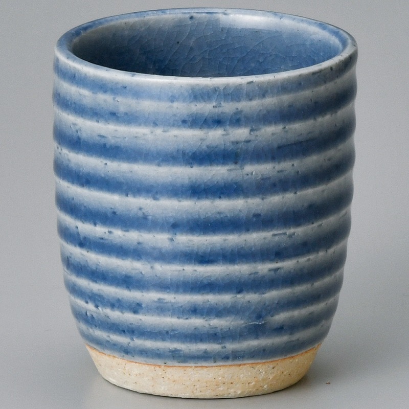 >【直送品】金正陶器 藍ビードロコップ湯呑 1個（ご注文単位1個）