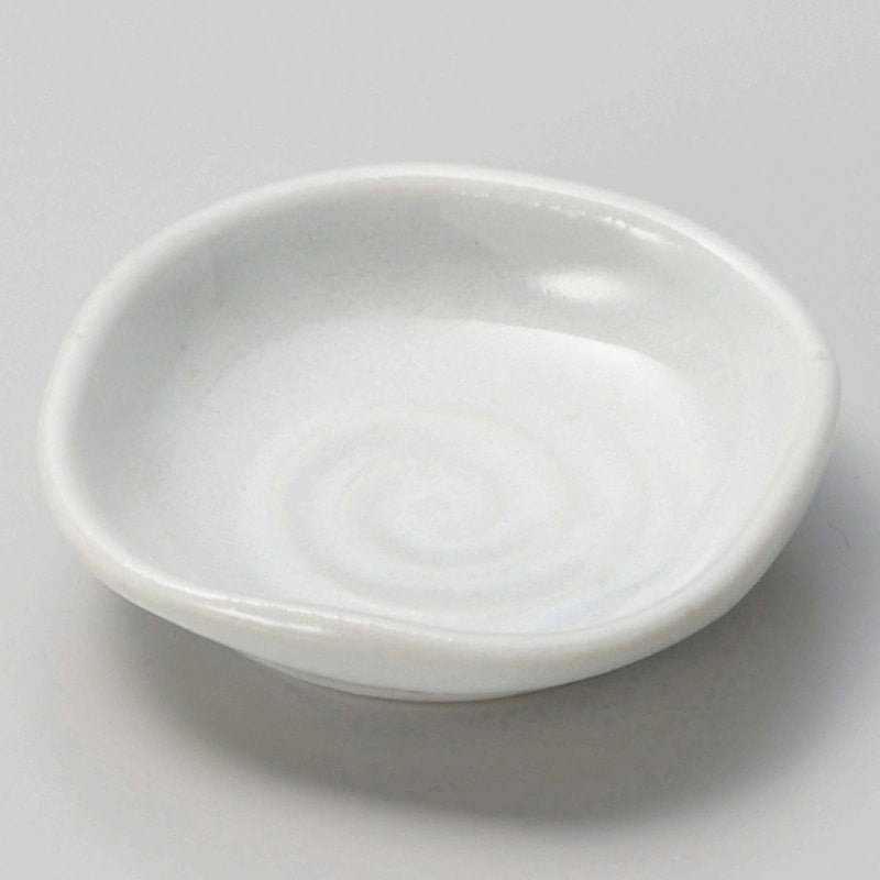 【直送品】金正陶器 白マット２.８なで角皿 1個（ご注文単位1個）